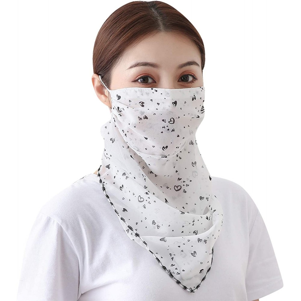 Balaclavas Women Multifunctional Bandana Chiffon Headband Scarf Balaclava Sun UV Protection - A1 - CH198S0GULQ $11.36