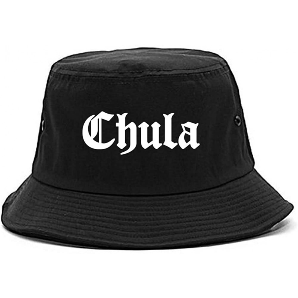 Bucket Hats Chula Chola Girl Womens Bucket Hat - Black - CP12B5OM6Q7 $29.79