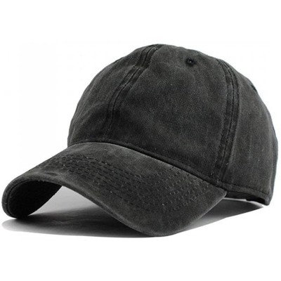 Baseball Caps Men's/Women's Adjustable Denim Fabric Baseball Caps Dog Paw Print Rescue Dad Hat - Natural - C318S3KQNML $15.29