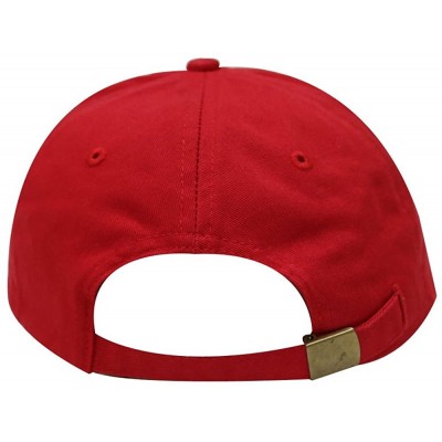 Baseball Caps Bulldog Small Embroidered Cotton Baseball Cap - Red - CV12H0D8TX1 $14.41