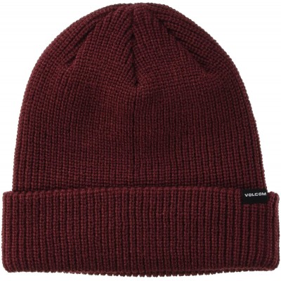 Skullies & Beanies Men's Sweep Skull Fit Snow Beanie - Burnt Red - CZ18O3K5ITS $33.17