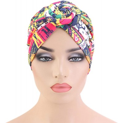 Skullies & Beanies Women Turban Hat Hair Wrap African Jersey Magic Headband Turbans Headwrap Bohemian Boho Chemo Cap - CN198Q...