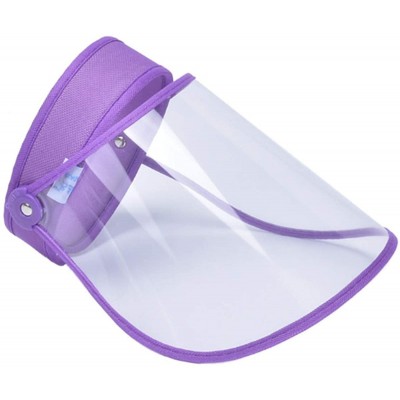 Visors Full Face Sun Hats for Women Fashion Sun Protection Caps Wide Visors Headwear for Men Girls - Hair Hoop Purple - CL198...