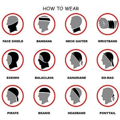 Balaclavas Face Cover Bandanas for Dust- Seamless Neck Gaiter- Headwrap- Balaclava- Helmet Liner - 6 Pcs - CY197Y0ZLOO $8.81