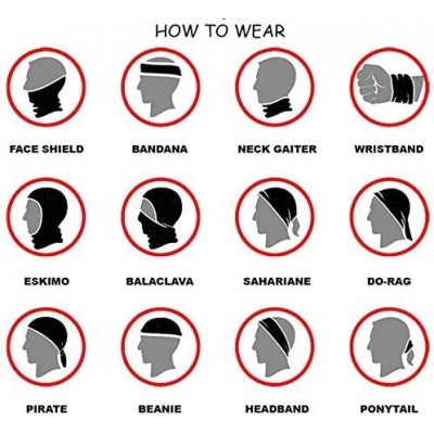 Balaclavas Face Cover Bandanas for Dust- Seamless Neck Gaiter- Headwrap- Balaclava- Helmet Liner - 6 Pcs - CY197Y0ZLOO $8.81