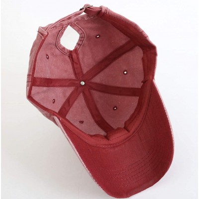 Baseball Caps NeuFashion Ponycap Messy High Bun Ponytail Adjustable Mesh Trucker Baseball Cap Hat for Women - Washed-khaki - ...