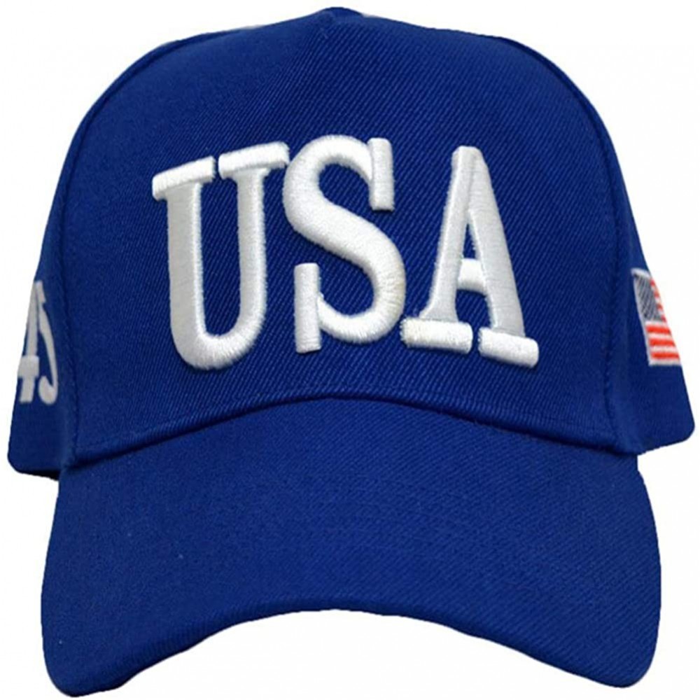 Skullies & Beanies Make America Great Again Donald Trump Cap Hat Unisex Adjustable Hat - Usa Blue - CN183497T7S $8.59