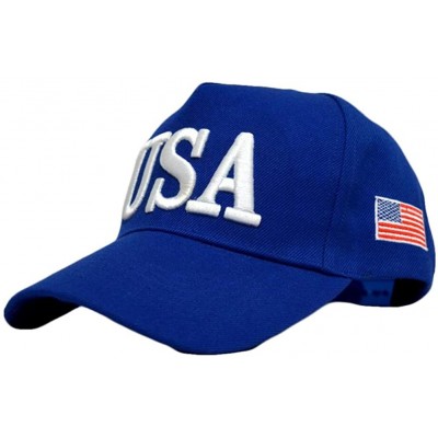 Skullies & Beanies Make America Great Again Donald Trump Cap Hat Unisex Adjustable Hat - Usa Blue - CN183497T7S $8.59