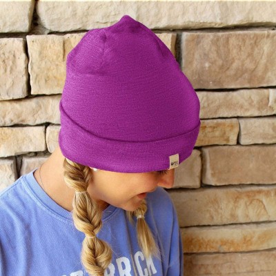 Skullies & Beanies Ridge Cuff Wool Beanie - Radiant Violet - CT125SWEC0P $22.81