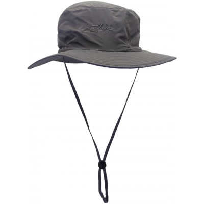 Sun Hats Outdoor Mesh Sun Hat Wide Brim Sun Protection Hat Fishing Hiking Hat - 3-soft Dark Gray - CT17YL9LK7K $16.56