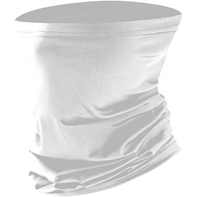Balaclavas Sun UV Neck Gaiter Face Scarf Balaclava Mouth Bandanas for Men Women for Sports - White - CC1985CET6A $13.83