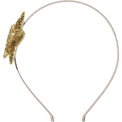 Headbands "Starlet" Glitter Puffy Star Headband - Gold - C412CDJYF21 $11.46