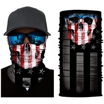 Balaclavas Scarf Skeleton Seamless Balaclava Motorcycle Activities - Skull Flag - CM182YGY8T3 $9.80