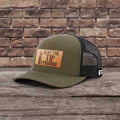 Baseball Caps Just The Tip I Promise Leather Patch Back Mesh Hat Funny Gun Owner Cap 2nd Amendment Bullet Gun Lover Hat - CH1...