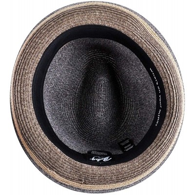 Fedoras Grimet Braided Fedora - Charcoal - CM12EKIN5IX $30.20