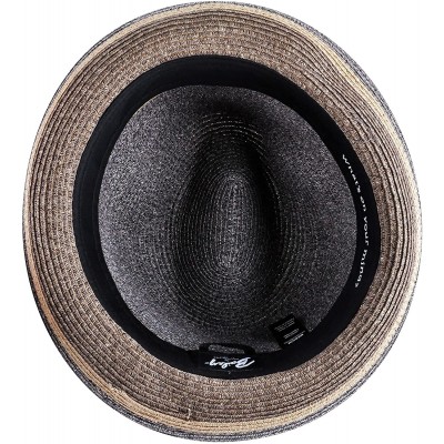 Fedoras Grimet Braided Fedora - Charcoal - CM12EKIN5IX $30.20