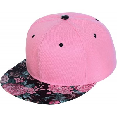 Baseball Caps Floral- Bandana- Animal Skin & Custom Embroidered - Snapbacks - Pink - CY122DNWYWF $32.09