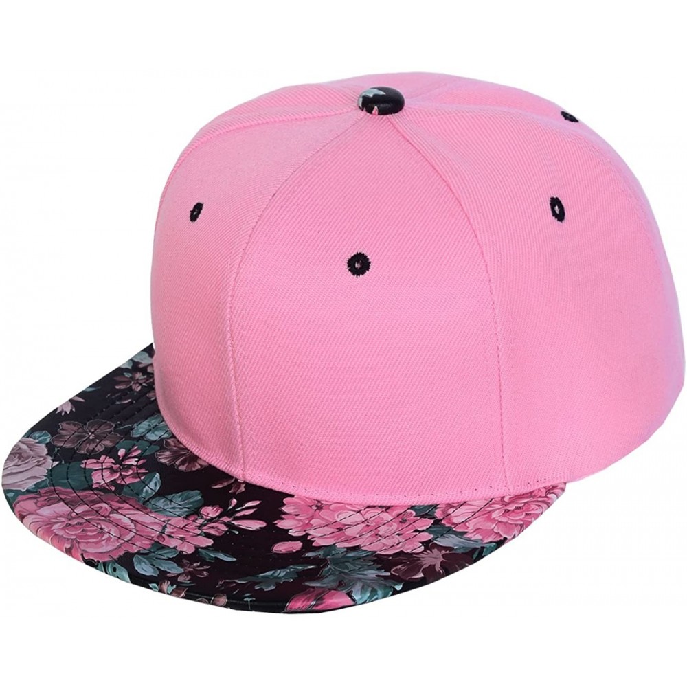 Baseball Caps Floral- Bandana- Animal Skin & Custom Embroidered - Snapbacks - Pink - CY122DNWYWF $13.19