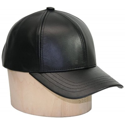 Baseball Caps Genuine Cowhide Leather Adjustable Baseball Cap Made in USA - Hunter Green - CJ11XLMEBYR $23.78