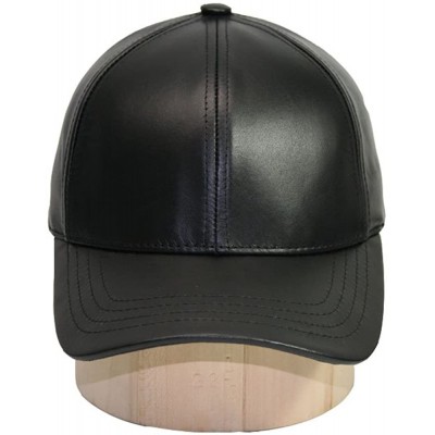 Baseball Caps Genuine Cowhide Leather Adjustable Baseball Cap Made in USA - Hunter Green - CJ11XLMEBYR $23.78