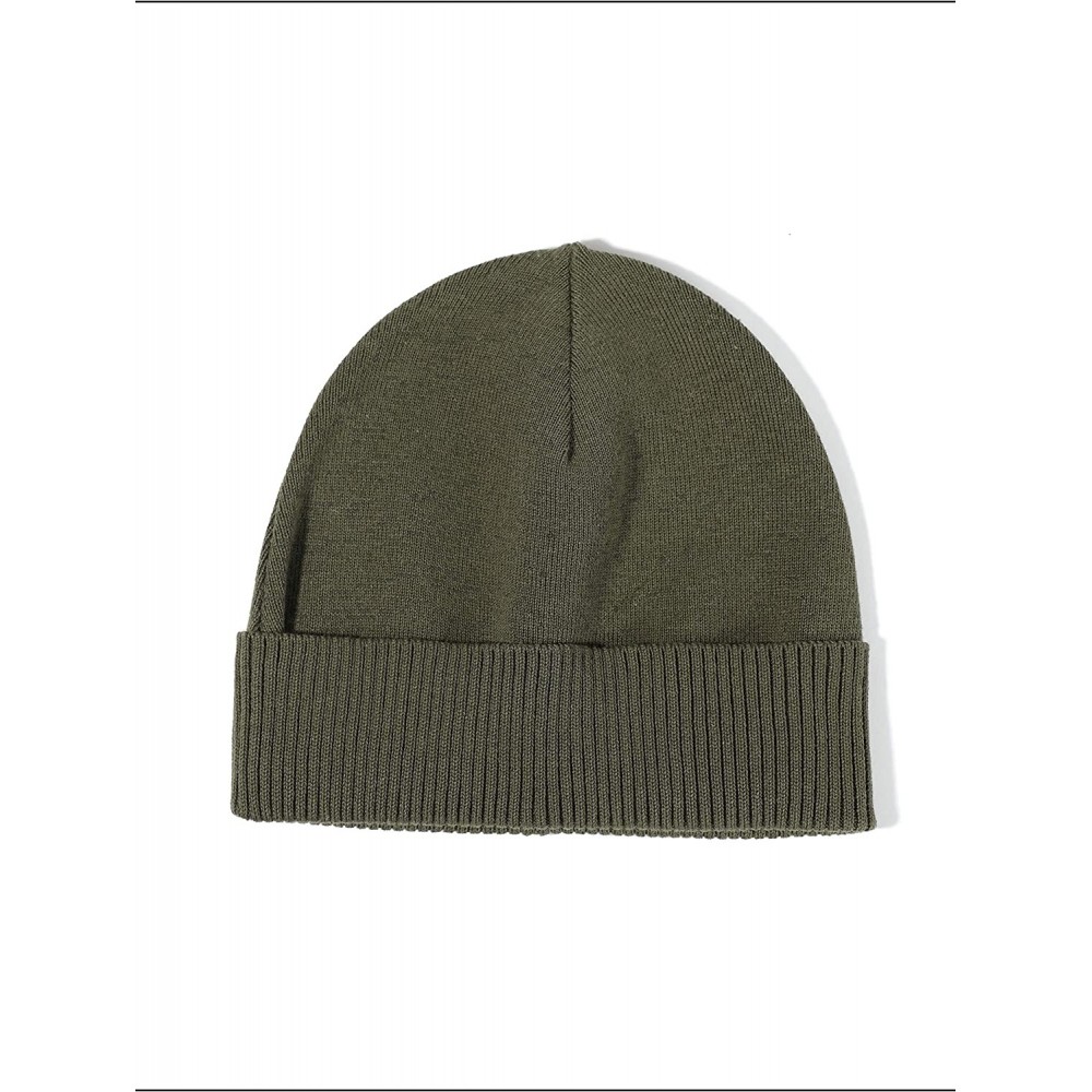 Skullies & Beanies Men Classic Beanie Warm Winter Soft 100% Cotton Knit Cuff Hat - Olive Green - CB194QSEN09 $9.43