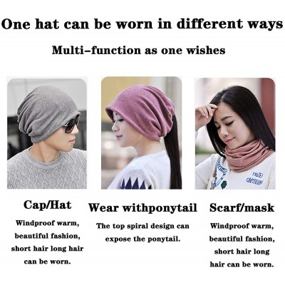 Skullies & Beanies Women's Stylish Cotton Beanie Chemo Cap Tiara Skull Cap Infinity Knit Cap Scarf - 1187-3b - CQ18A2Q9088 $1...