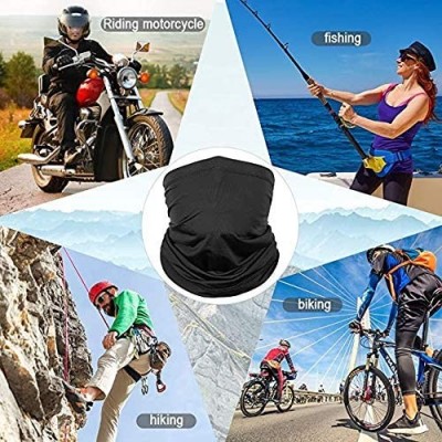 Balaclavas 6 Pieces Neck Gaiter Face Mask- Breathable Bandana Balaclava Elastic Seamless Sunscreen - 2b2w+ 20 Filters - CC190...