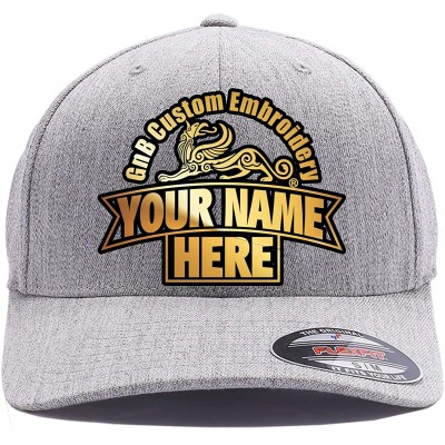 Visors Custom Hat 6277 and 6477 Flexfit caps Embroidered. Place Your Own Logo or Design - Heather - C5188XZ220D $26.46