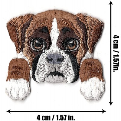 Skullies & Beanies [ Boxer Dog ] Cute Embroidered Puppy Dog Warm Knit Fleece Winter Beanie Skull Cap - Pink - C6189RXR3XT $12.37