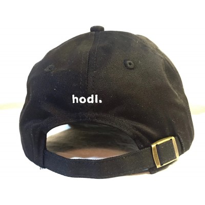 Baseball Caps Black Bitcoin Adjustable Embroidered Hat - CQ1880KAZL6 $22.09