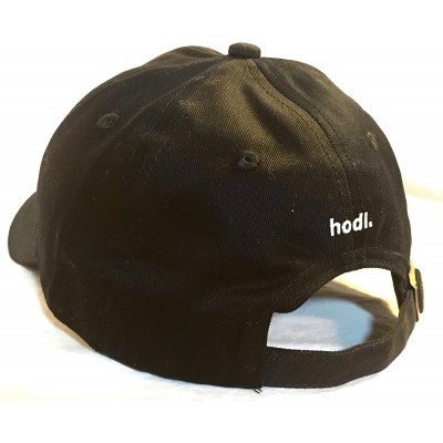 Baseball Caps Black Bitcoin Adjustable Embroidered Hat - CQ1880KAZL6 $22.09