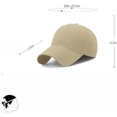 Baseball Caps Baseball Cap Casual Adjustable Plain Baseball Hat for Men Women Dad Tucker Ball Cap - 1 Pcs Khaki - CH192W4K0AZ...