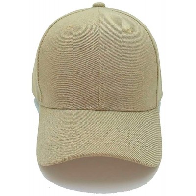 Baseball Caps Baseball Cap Casual Adjustable Plain Baseball Hat for Men Women Dad Tucker Ball Cap - 1 Pcs Khaki - CH192W4K0AZ...