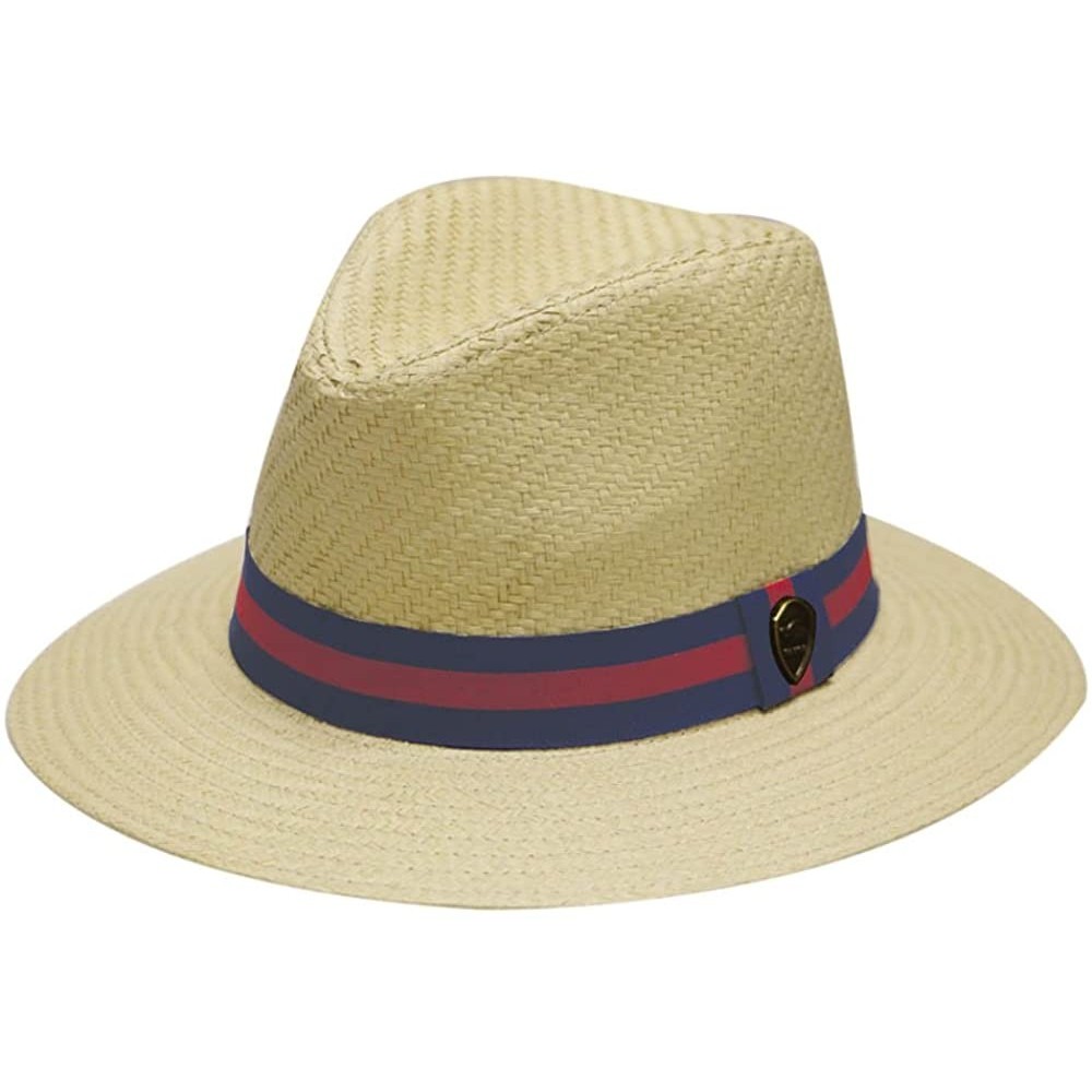 Fedoras Unisex Wide Brim Panama Straw Fedora Hat Multi Styles - Pms480 Natural - CF12D06720X $21.33