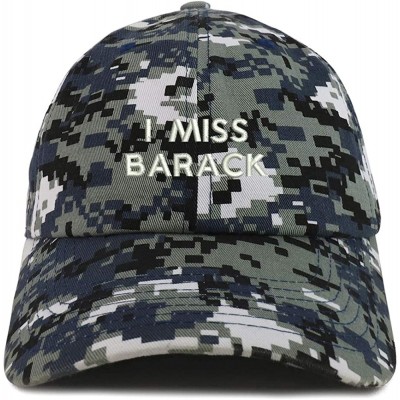 Baseball Caps I Miss Barack Embroidered 100% Quality Brushed Cotton Baseball Cap - Navy Digital Camo - CX18TUH99MY $36.93