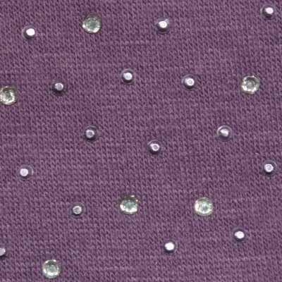 Cold Weather Headbands Sparkling Rhinestone and Dots Wide Elastic Headband - Purple - CY11CMTFCDT $11.78