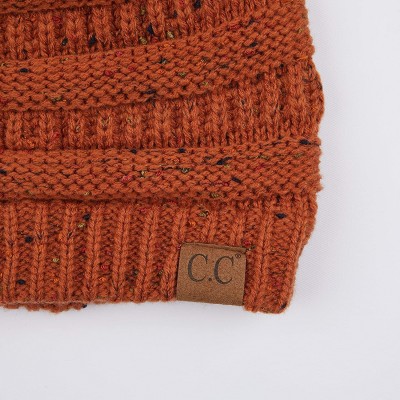 Skullies & Beanies Exclusives Unisex Ribbed Confetti Knit Beanie (HAT-33) - Rust - CO189KS83TG $24.65