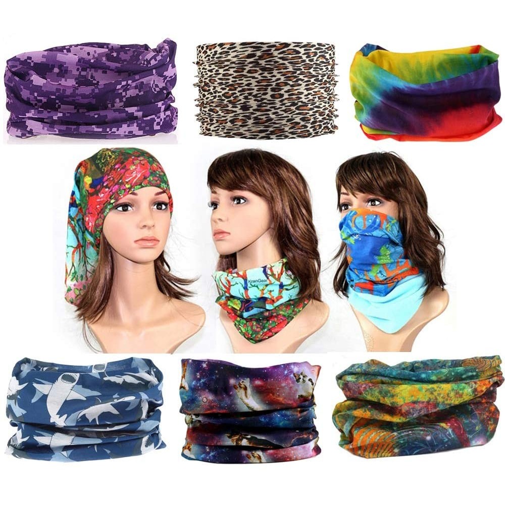 Balaclavas Headbands-1/4/6PCS 16-in-1 Headband Scarf-Face Mask-Neck Gaiter-Balaclava-Bandana. - 6PCS Family - C918DLDTMNX $18.80