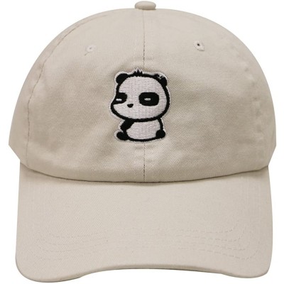 Baseball Caps Cute Panda Cotton Baseball Cap - Putty - CL12I8W5CS3 $11.39