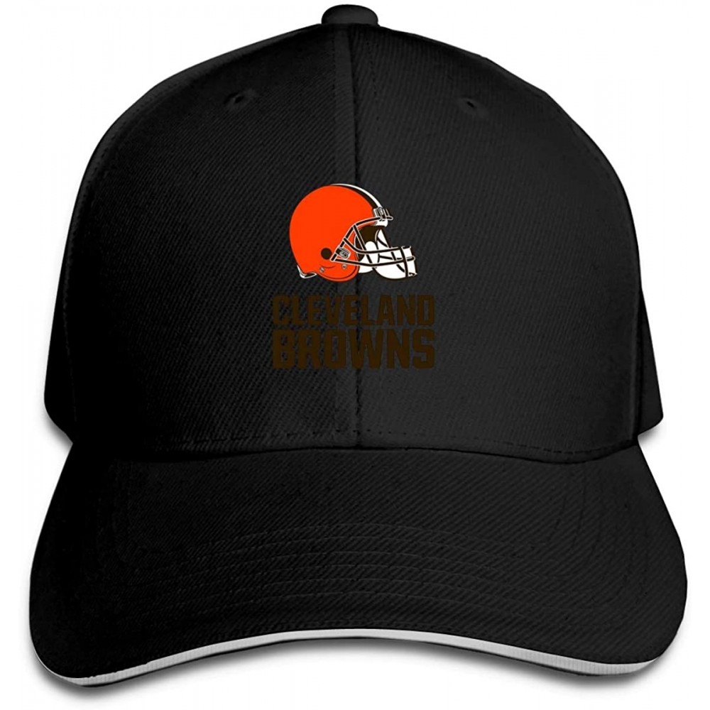 Baseball Caps Cleveland Browns Unisex Baseball Cap Men's Cap Adjustable Baseball Cap for Women-White - Black - C818Z963AOT $1...