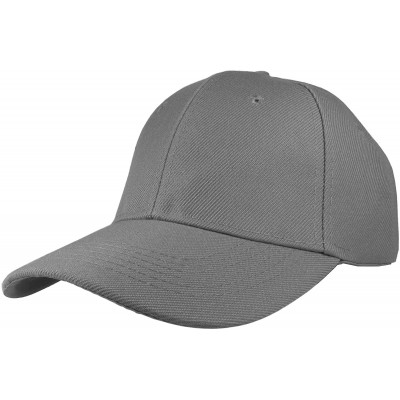 Baseball Caps Plain Baseball Cap Adjustable Back Strap 3 PC - Grey - CS18C5MWLH8 $8.04