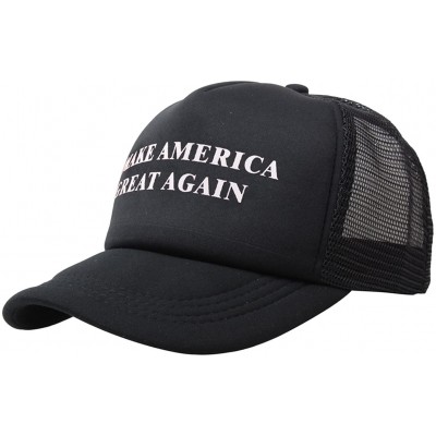 Baseball Caps Make America Great Printed Baseball Cap Unisex Adjustable Mesh Back Hat - 004 Black - CP18EELOCXM $12.38