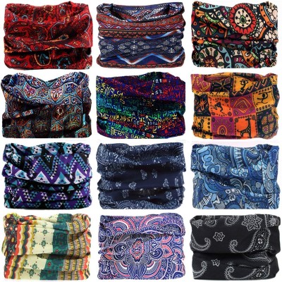 Balaclavas Headwear Headband Bandana Neck Gaiter - Headwrap Balaclava Facemask Seamless for Outdoor - 12pcs-set-2 - CI187LIZ4...