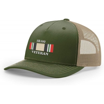 Baseball Caps Iraq Veteran Ribbon Embroidered Richardson Hat - 112fp Olive/Tan Trucker - CD18SW667CS $54.83