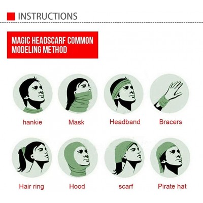 Balaclavas Fashion Face Mask Bandanas Sports & Casual Headwear Seamless Neck Gaiter- Headwrap- Balaclava- Helmet Liner - C219...