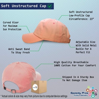 Baseball Caps Custom Soft Baseball Cap Equestrian Outline Embroidery Dad Hats for Men & Women - Soft Pink - CV18SKR7HO5 $16.66