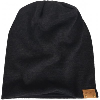 Skullies & Beanies Mens Slouchy Beanie Oversize Knit Skull Cap Long Baggy Hat - 010bblack - CQ186EDYDXI $10.98