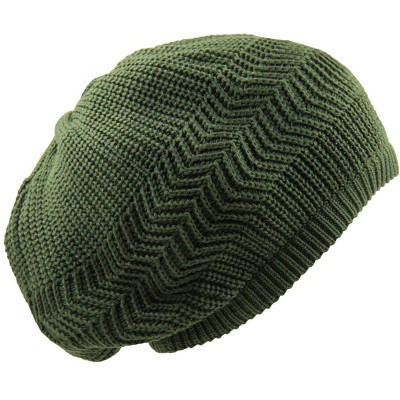 Skullies & Beanies Unisex Cotton Classic Rasta Beanie Tam - Olive Green - CG18T8H9QKD $22.16