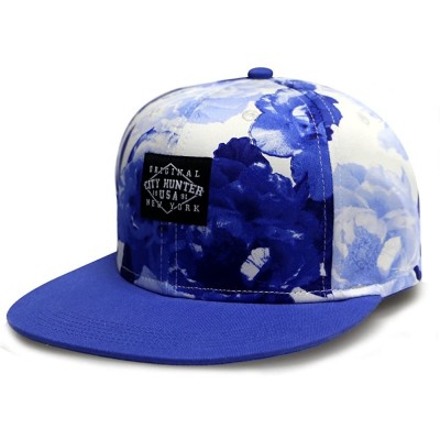 Baseball Caps Water Flower Snapback Hats - Royal - CL11YE8P3BR $14.24