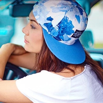 Baseball Caps Water Flower Snapback Hats - Royal - CL11YE8P3BR $14.24